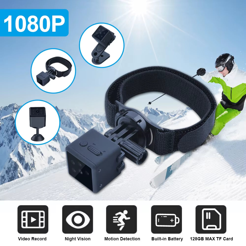 MD25 Sport DV Mini Camera HD 1080P Video Camera Magnetic Back Night Vision Mini Car OEM&ODM CE for Outdoor Pocket Action Record